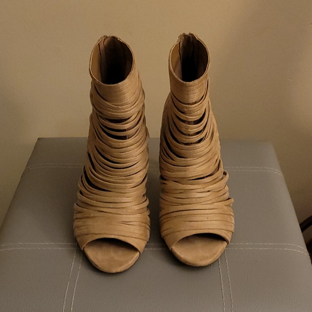 Peep Toe Ankle Booties